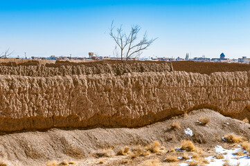 Wall Mural - It's Iranian province of Isfahan, abandoned village called Murche Hort in winter.