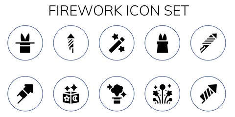 Poster - firework icon set