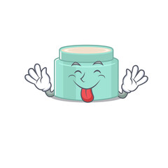 Sticker - Funny lipbalm cartoon design with tongue out face