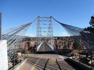 Canvas Print - Royal Gorge Bridge above the  Arkansas River in Canon City, Colorado, USA