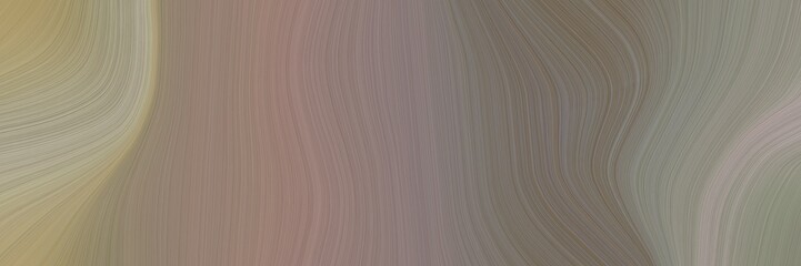 Leinwandbilder - abstract moving header design with gray gray, rosy brown and dark olive green colors. fluid curved flowing waves and curves for poster or canvas