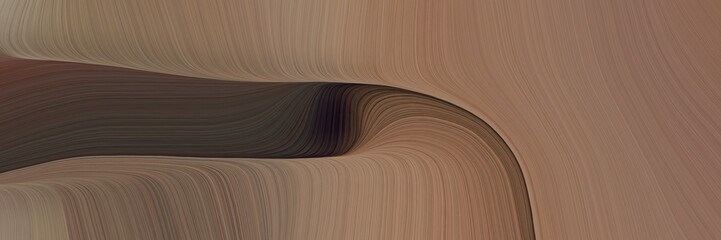 Aufkleber - abstract moving banner design with pastel brown, very dark blue and old mauve colors. fluid curved flowing waves and curves for poster or canvas