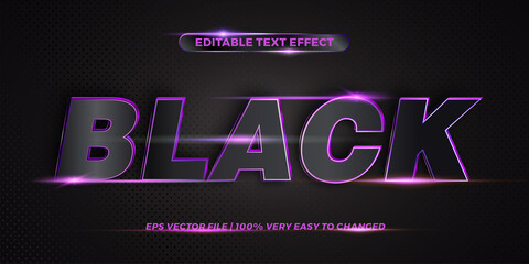 editable 3d text effect styles mockup concept - dark blue words with gradient black color