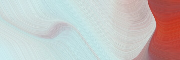 Aufkleber - abstract moving designed horizontal header with light gray, sienna and rosy brown colors. fluid curved flowing waves and curves for poster or canvas