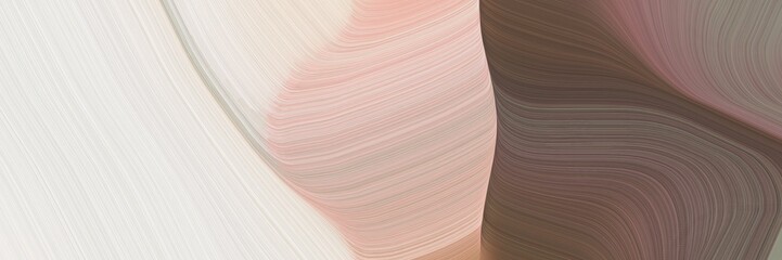 Poster - abstract colorful designed horizontal banner with light gray, old mauve and old lavender colors. fluid curved flowing waves and curves for poster or canvas