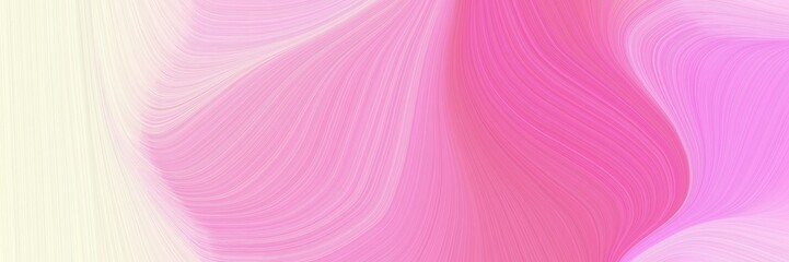 Poster - abstract dynamic banner with pastel magenta, linen and hot pink colors. fluid curved lines with dynamic flowing waves and curves for poster or canvas