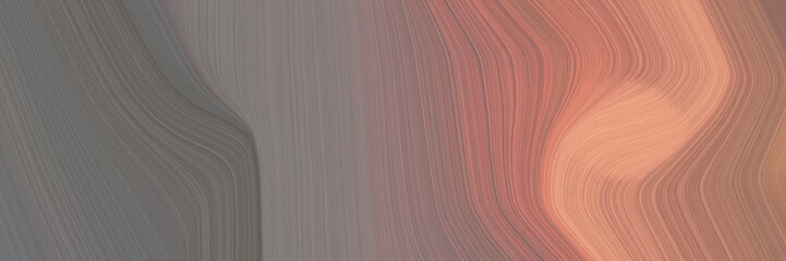 Aufkleber - abstract flowing designed horizontal banner with old lavender, dark salmon and indian red colors. fluid curved lines with dynamic flowing waves and curves for poster or canvas