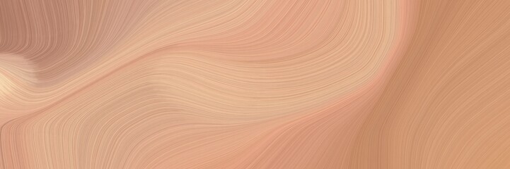 Aufkleber - abstract flowing horizontal header with tan, skin and pastel brown colors. fluid curved lines with dynamic flowing waves and curves for poster or canvas
