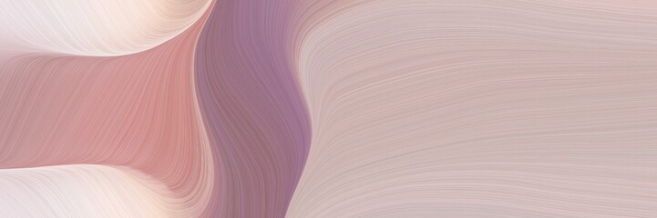 Aufkleber - abstract artistic banner with silver, antique fuchsia and misty rose colors. fluid curved lines with dynamic flowing waves and curves for poster or canvas