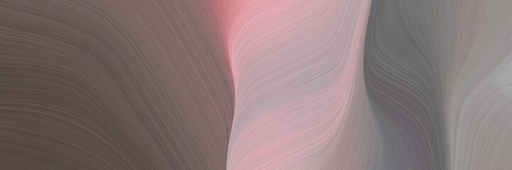 Aufkleber - abstract modern banner design with dim gray, pastel violet and pastel purple colors. fluid curved flowing waves and curves for poster or canvas