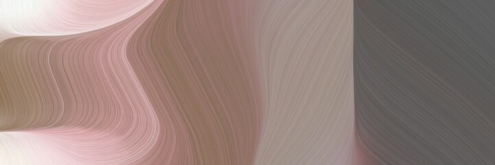 Poster - abstract dynamic header with gray gray, pastel pink and dim gray colors. fluid curved lines with dynamic flowing waves and curves for poster or canvas