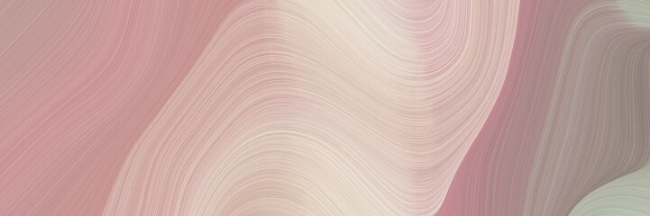 Poster - abstract moving banner design with rosy brown, light gray and pastel gray colors. fluid curved flowing waves and curves for poster or canvas