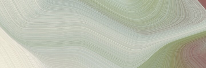 Aufkleber - abstract artistic horizontal header with ash gray, pastel brown and gray gray colors. fluid curved flowing waves and curves for poster or canvas
