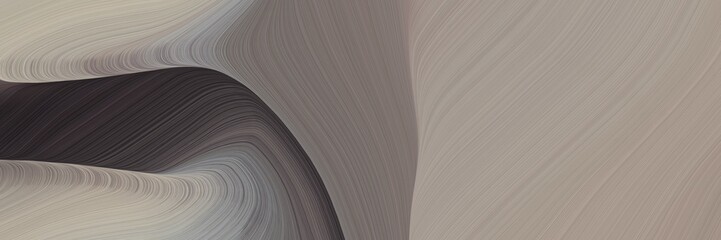 Poster - abstract colorful banner design with rosy brown, very dark blue and dim gray colors. fluid curved flowing waves and curves for poster or canvas