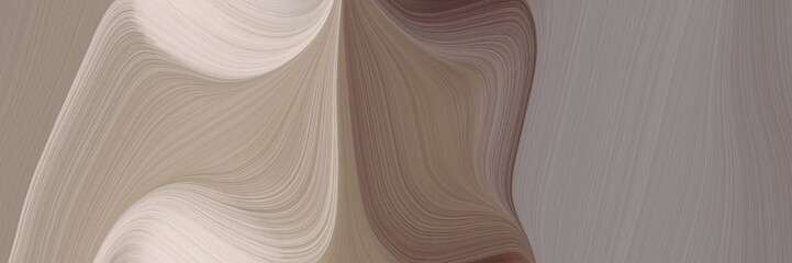 Poster - abstract surreal header design with gray gray, pastel gray and old mauve colors. fluid curved flowing waves and curves for poster or canvas
