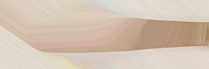 Poster - abstract decorative banner design with pastel gray, rosy brown and antique white colors. fluid curved lines with dynamic flowing waves and curves for poster or canvas