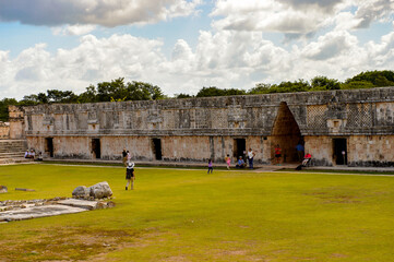 Canvas Print - Building of The Nunnery, Uxmal, an ancient Maya city of the classical period. One of the most important archaeological sites of Maya culture. UNESCO World Heritage site