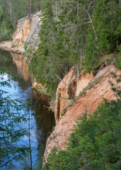 Poster - View to river Gauja.