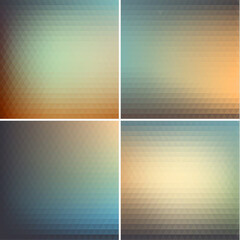 Wall Mural - Colorful triangular backgrounds set