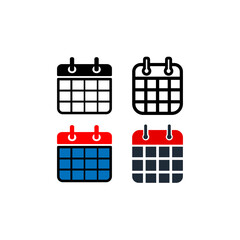 Poster - Best Calendar Icon In Trendy Flat Design