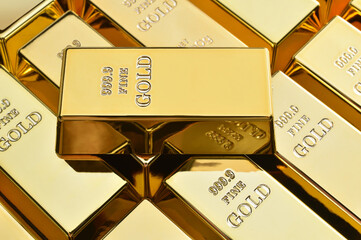 Stack of gold bars, Financial concepts