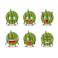 Wall Mural - Cartoon character of watermelon with smile expression