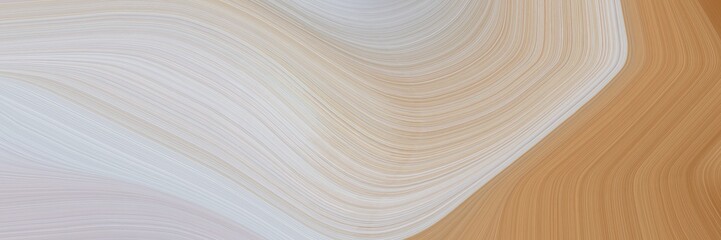 Poster - abstract modern banner with pastel gray, peru and rosy brown colors. fluid curved lines with dynamic flowing waves and curves for poster or canvas