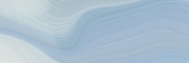 Poster - abstract modern horizontal banner with pastel blue, light gray and lavender colors. fluid curved lines with dynamic flowing waves and curves for poster or canvas