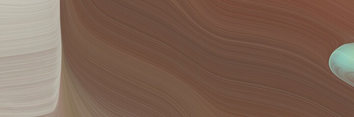 Poster - abstract artistic header with pastel brown, dark gray and rosy brown colors. fluid curved lines with dynamic flowing waves and curves for poster or canvas