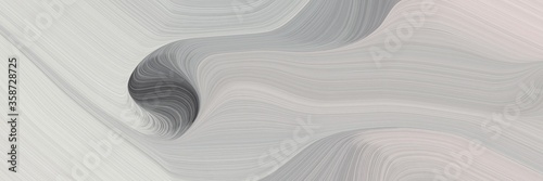 Fotomural abstract colorful designed horizontal banner with silver, dim gray and gray gray colors