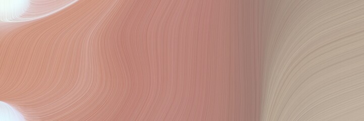 Poster - abstract decorative banner design with rosy brown, lavender and tan colors. fluid curved flowing waves and curves for poster or canvas