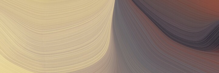Aufkleber - abstract modern header with tan, old mauve and dark slate gray colors. fluid curved flowing waves and curves for poster or canvas