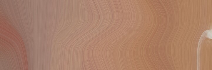 Aufkleber - abstract modern header with rosy brown, pastel brown and silver colors. fluid curved lines with dynamic flowing waves and curves for poster or canvas