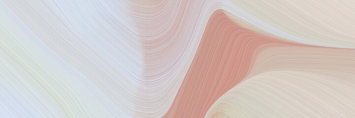 Poster - abstract flowing designed horizontal header with light gray, rosy brown and tan colors. fluid curved flowing waves and curves for poster or canvas