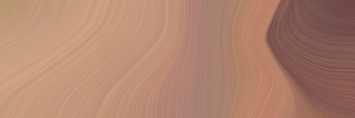 Aufkleber - abstract artistic banner with rosy brown, old mauve and pastel brown colors. fluid curved lines with dynamic flowing waves and curves for poster or canvas