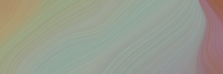 Poster - abstract moving banner with dark sea green, antique fuchsia and pastel brown colors. fluid curved flowing waves and curves for poster or canvas