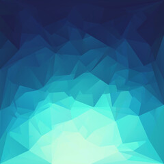 Wall Mural - abstract blue geometric triangles background
