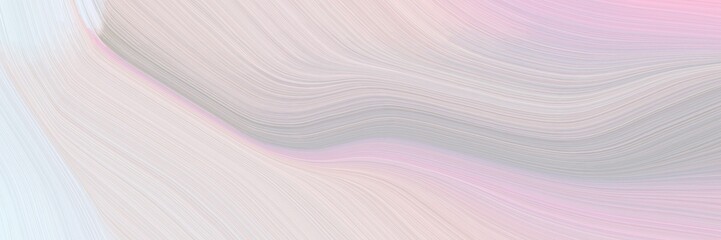 Poster - abstract artistic designed horizontal banner with light gray, lavender and ash gray colors. fluid curved lines with dynamic flowing waves and curves for poster or canvas