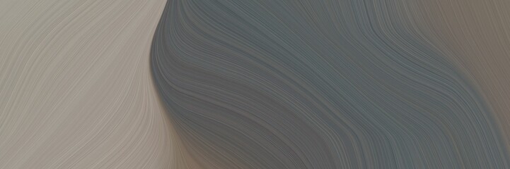 Poster - abstract surreal header design with dim gray, rosy brown and old lavender colors. fluid curved lines with dynamic flowing waves and curves for poster or canvas