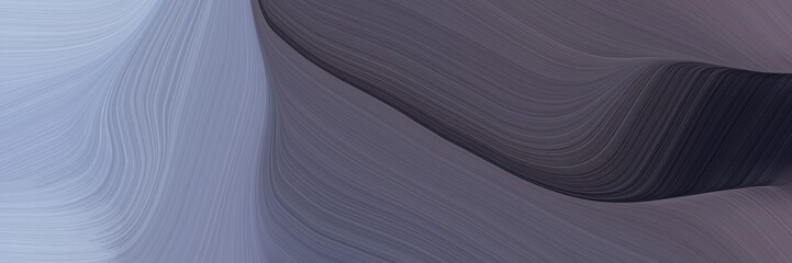 Poster - abstract dynamic banner with dim gray, light pastel purple and very dark blue colors. fluid curved lines with dynamic flowing waves and curves for poster or canvas