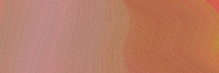 Aufkleber - abstract decorative header with indian red, sienna and rosy brown colors. fluid curved lines with dynamic flowing waves and curves for poster or canvas