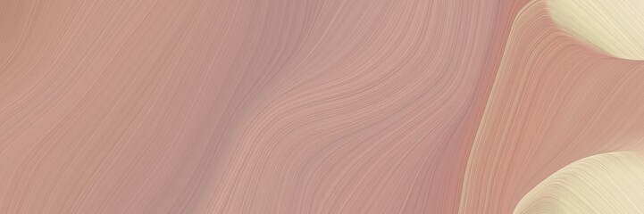 Poster - abstract artistic header with rosy brown, wheat and tan colors. fluid curved flowing waves and curves for poster or canvas