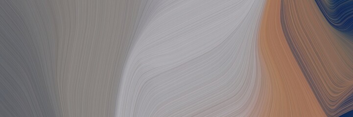 Poster - abstract flowing horizontal header with gray gray, dark slate gray and dark gray colors. fluid curved lines with dynamic flowing waves and curves for poster or canvas