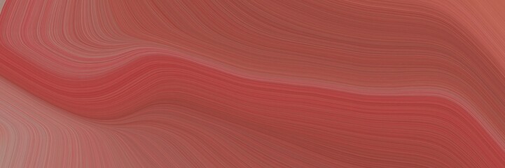 Poster - abstract artistic banner design with sienna, indian red and rosy brown colors. fluid curved flowing waves and curves for poster or canvas