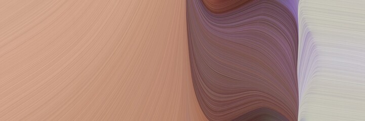 Poster - abstract colorful banner with rosy brown, silver and old mauve colors. fluid curved flowing waves and curves for poster or canvas