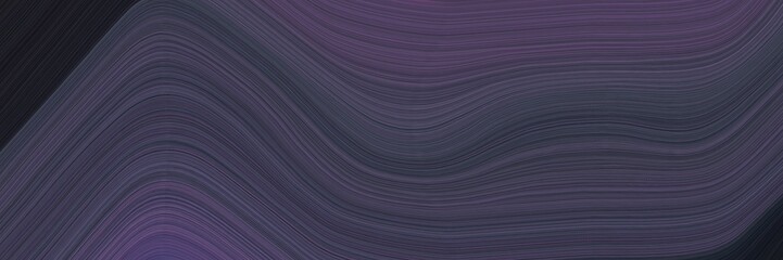 Aufkleber - abstract decorative banner with dark slate gray, old lavender and dim gray colors. fluid curved lines with dynamic flowing waves and curves for poster or canvas