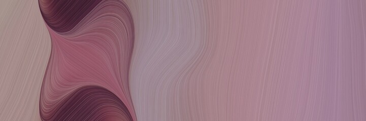 Aufkleber - abstract dynamic banner with rosy brown, old mauve and pastel brown colors. fluid curved lines with dynamic flowing waves and curves for poster or canvas