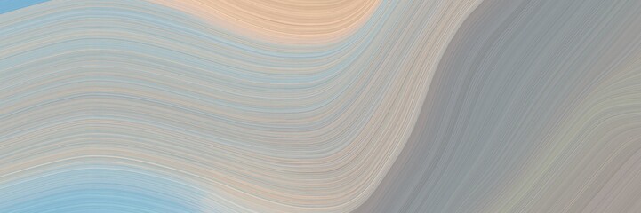 Poster - abstract moving banner design with dark gray, baby pink and pastel blue colors. fluid curved lines with dynamic flowing waves and curves for poster or canvas