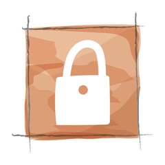 Canvas Print - lock icon