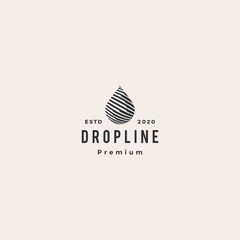 Wall Mural - drop line hipster vintage logo vector icon illustration